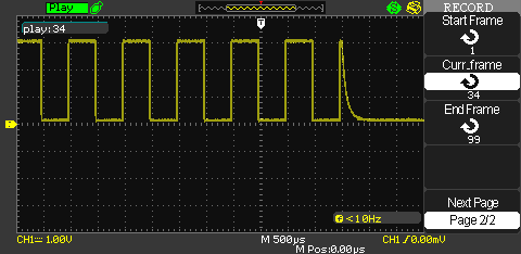 Viewing waveforms on an oscilloscope