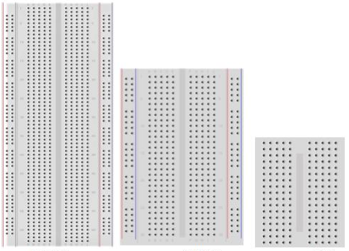 Three types of a breadboard